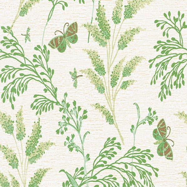 Vsmile Green Plants Vinyl Peel and Stick Wallpaper Roll, Water Resistant Wallpaper (Covers 28.74 sq. ft.)