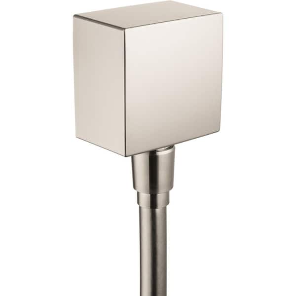Hansgrohe Square Wall Outlet with Check Valve in Brushed Nickel