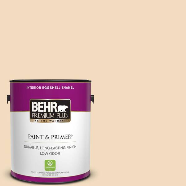 BEHR PREMIUM PLUS 1 gal. #S270-1 Frosted Toffee Eggshell Enamel Low Odor Interior Paint & Primer