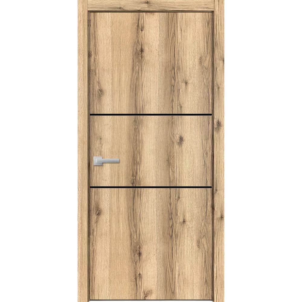 30 in. x 84 in. 1 Panel Oak Finished Solid Wood with Honeycomb Sliding Door with Hardware price history on PriceWatchPro