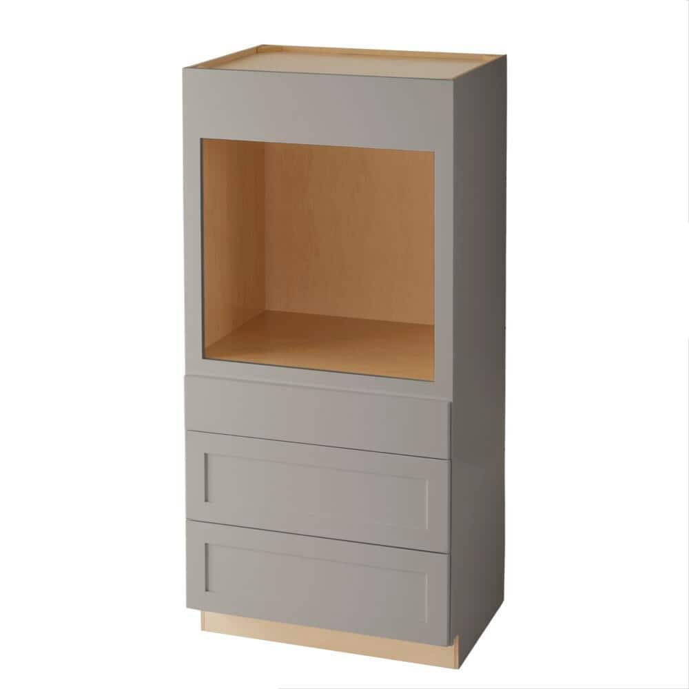 Avondale 33 in. W x 24 in. D x 72 in. H Ready to Assemble Plywood Shaker Single Oven Kitchen Cabinet in Dove Gray price history on PriceWatchPro