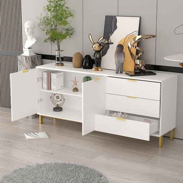 WSD1206 Simply White Wall Small Drawer (Two Drawers) 12 x 6 (RTA):  Frameless Kitchen Cabinets