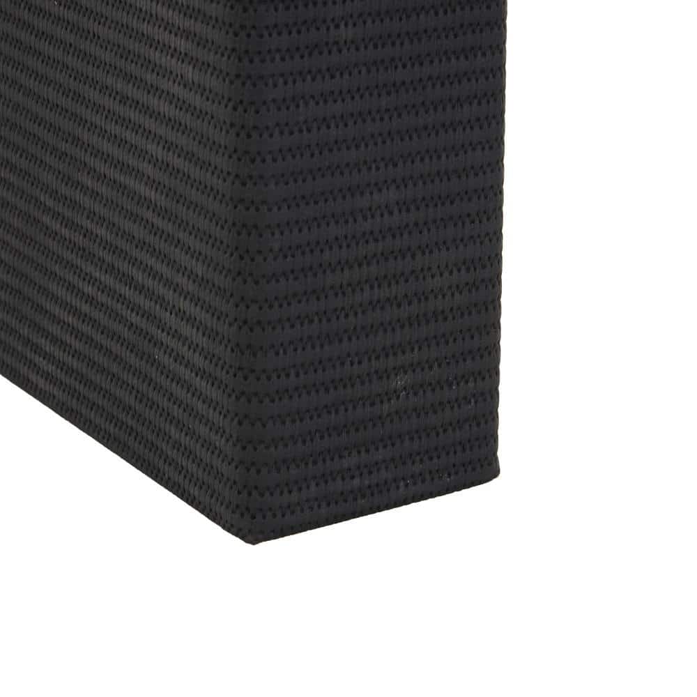 Coal Black Faux Leather and Wood Book Shaped Decorative Box Set
