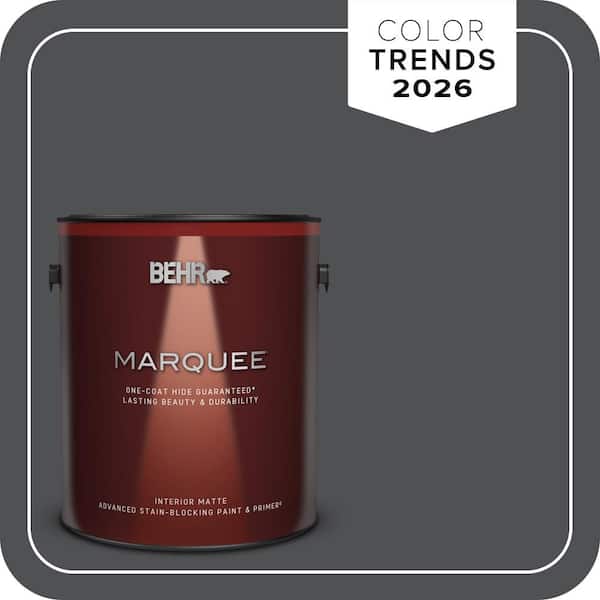 BEHR MARQUEE 1 gal. #PPU18-01 Cracked Pepper One-Coat Hide Matte Interior Paint & Primer