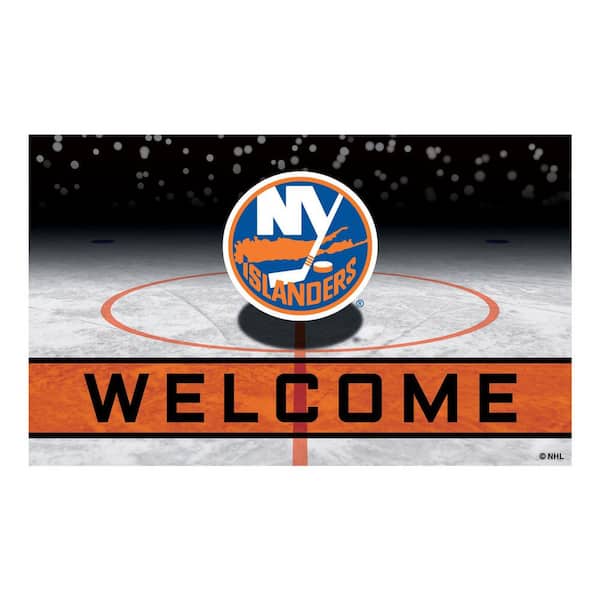 FANMATS NHL - New York Islanders 18 in. x 30 in. Rubber Door Mat