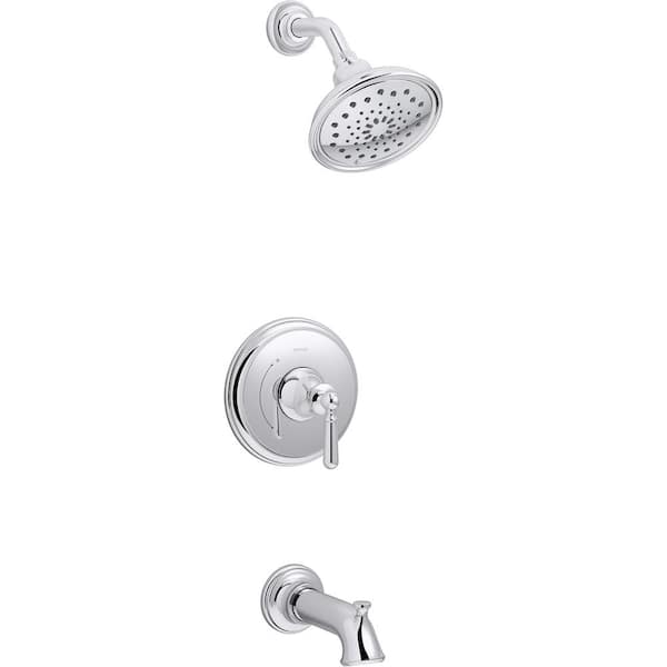 Robinet de baignoire avec douchette Refinia de KOHLER, chrome poli  T97334-4-CP