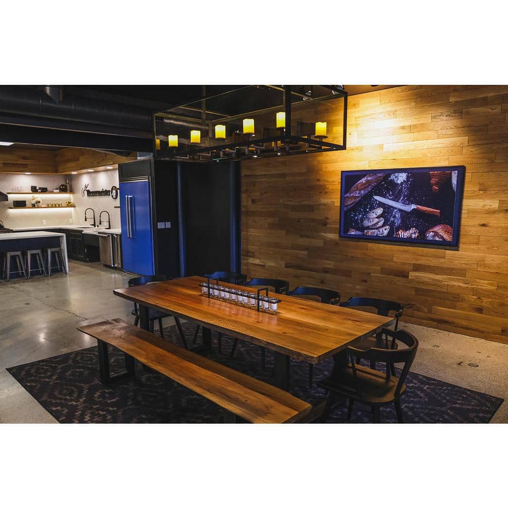 Golden Oak 42" Peel and Stick Wooden Wall Planks