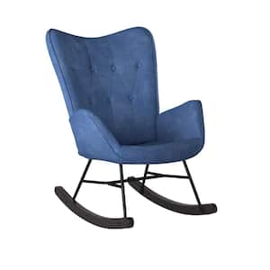 Epping Blue Velvet Rocking Chair