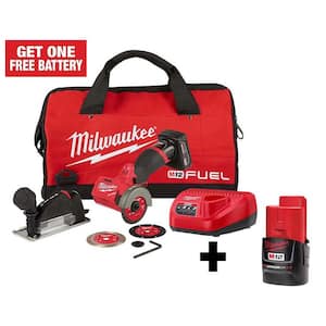 M12 FUEL 12V 3 in. Lithium-Ion Brushless Cordless Cut Off Saw Kit with Bonus M12 2.0 Ah Battery