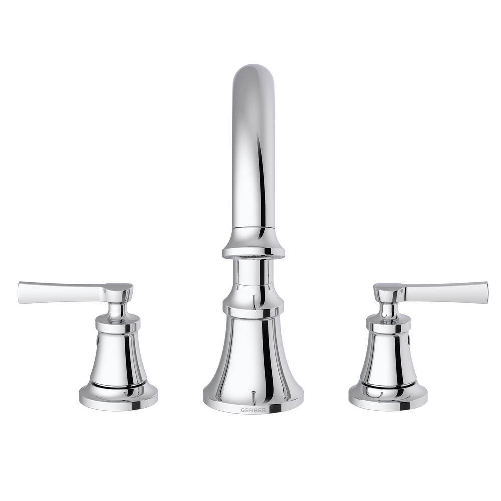 Northerly Chrome Deck Mounted Roman Tub Filler with Dual Handles