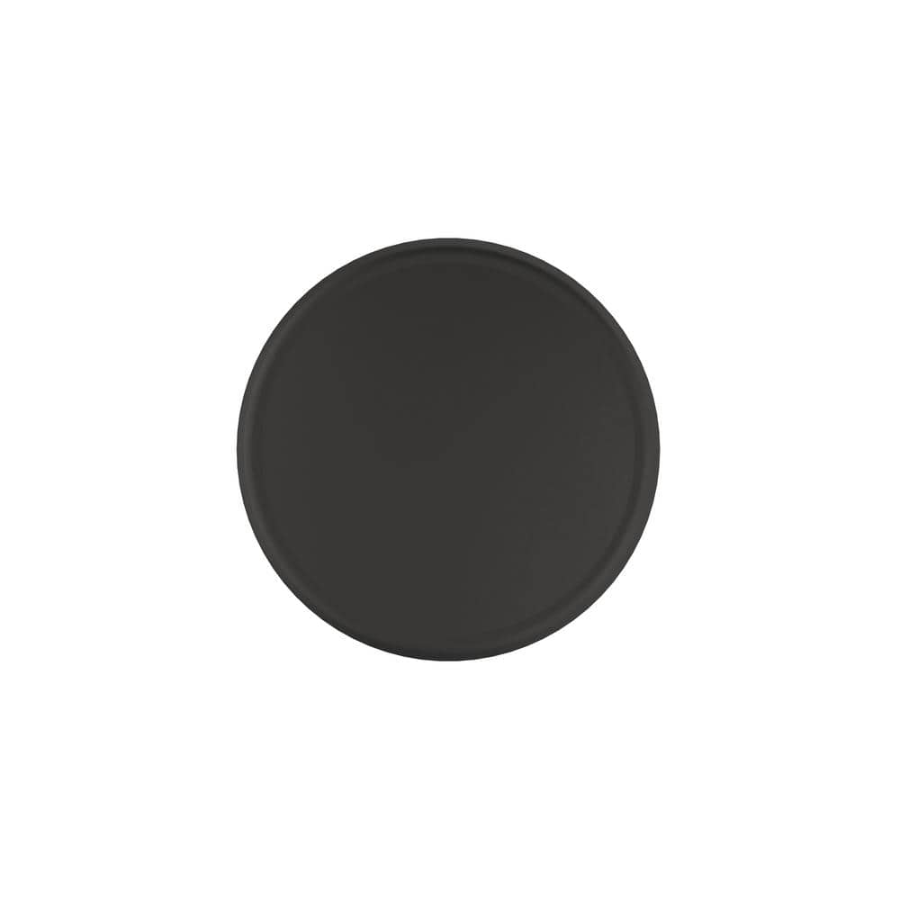 Matte Black Round Cabinet Knob with Mounting Hardware