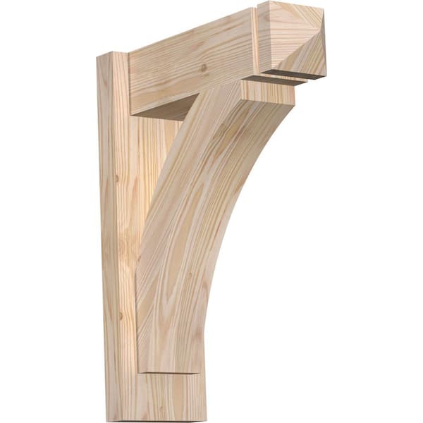 Ekena Millwork 6 in. x 20 in. x 16 in. Thorton Arts and Crafts Smooth Douglas Fir Outlooker