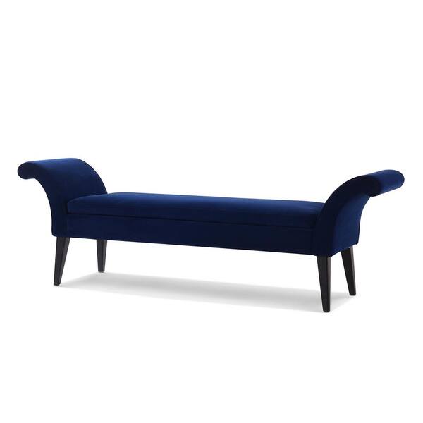 Jennifer Taylor Alexis Navy Blue Flared Arm Entryway Bench