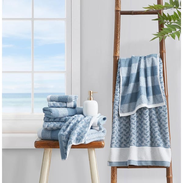 Nautica Oceane 2-Piece Aqua Cotton 64X34 Towel Set USHSAC1228633 - The Home  Depot