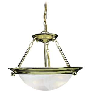 Lunar 3-Light Polished Brass Interior Pendant