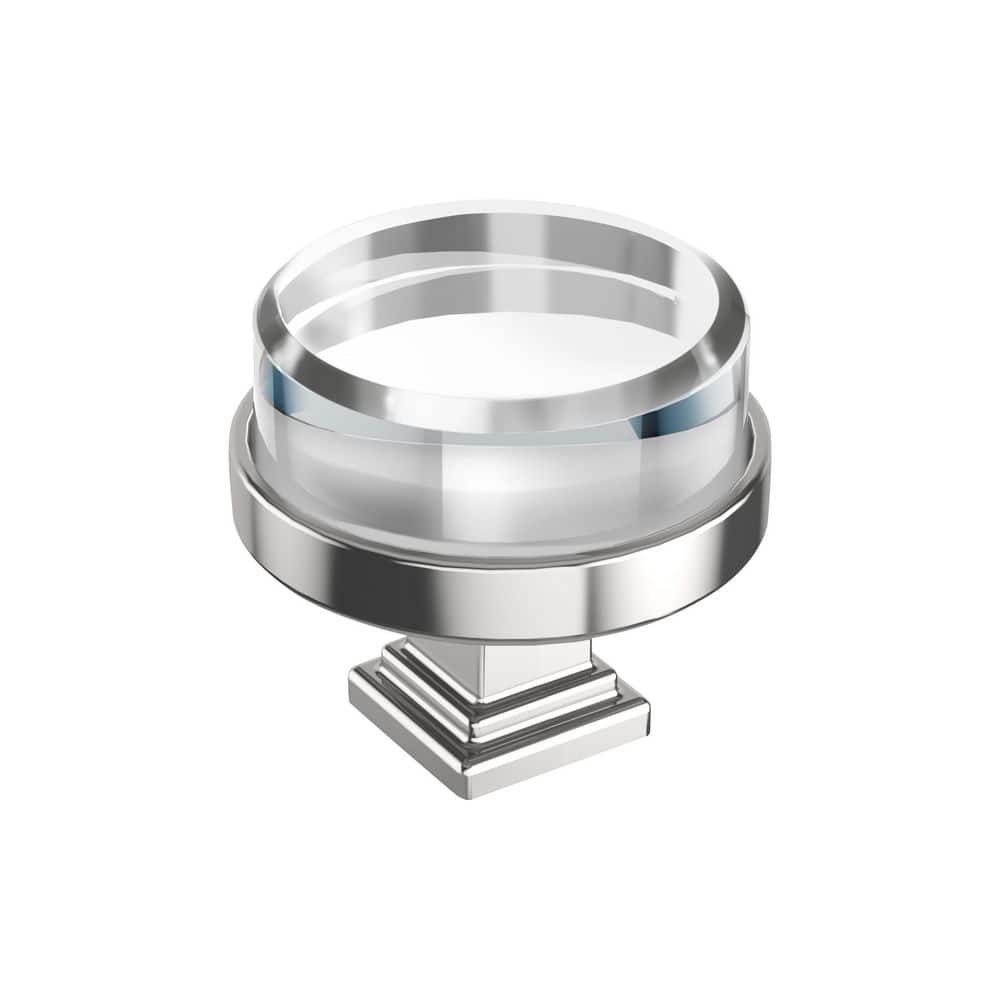 Glacio 1-1/2 in. (38mm) Diameter Clear/Polished Chrome Round Cabinet Knob price history on PriceWatchPro