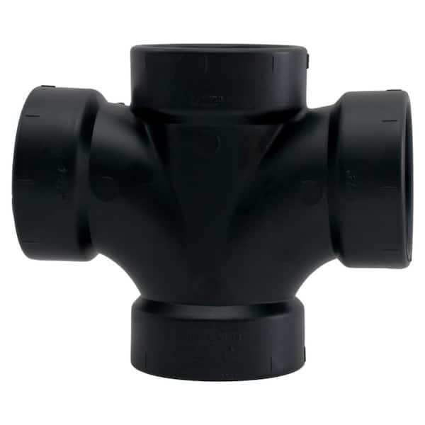 Charlotte Pipe 1-1/2 in. ABS DWV Hub x Hub x Hub x Hub Double San