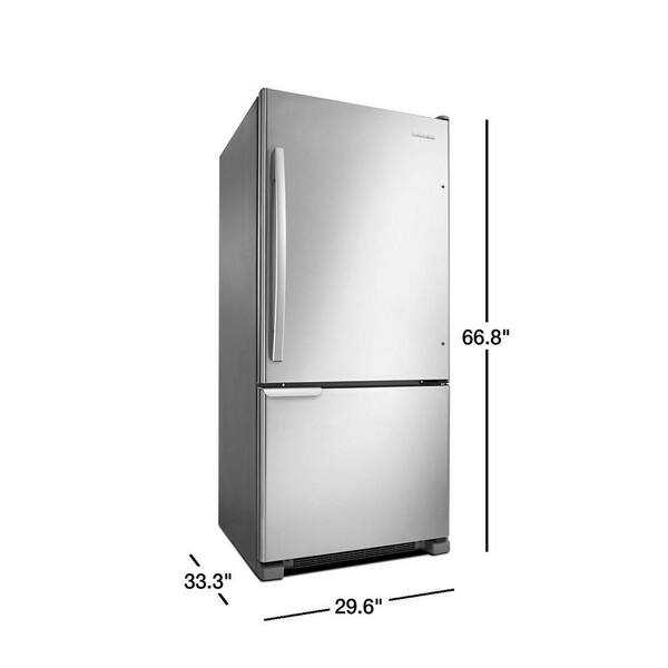 Amana 18 Cu Ft Bottom Freezer Refrigerator In Stainless Steel Abb1921brm The Home Depot