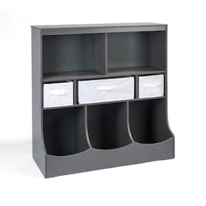 Charcoal Combo Bin Storage Unit with Three Baskets