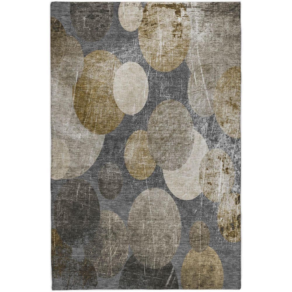Dream Shag Premium Machine Washable Abstract ADS556 Brown 5 ft. x 7 ft. 6 in. Area Rug price history on PriceWatchPro