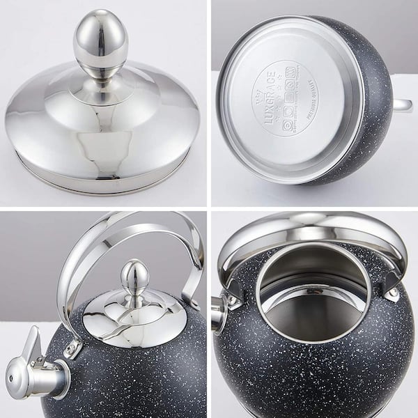 Creative Home 10 Cups Blue Stainless Steel Whistling Tea Kettle