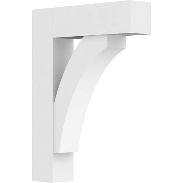 Ekena Millwork Standard Thorton 5 in. W x 32 in. H x 24 in. D Signature Urethane Polyurethane Bracket With Block Ends