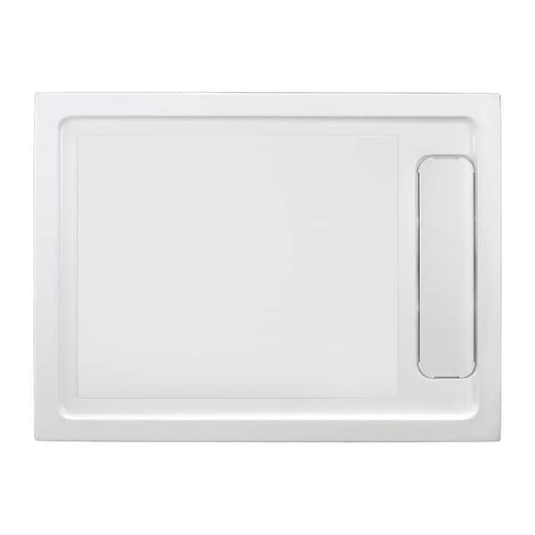 Glacier Bay 48 in. L x 32 in. W Alcove Shower Pan Base with Reversible Drain