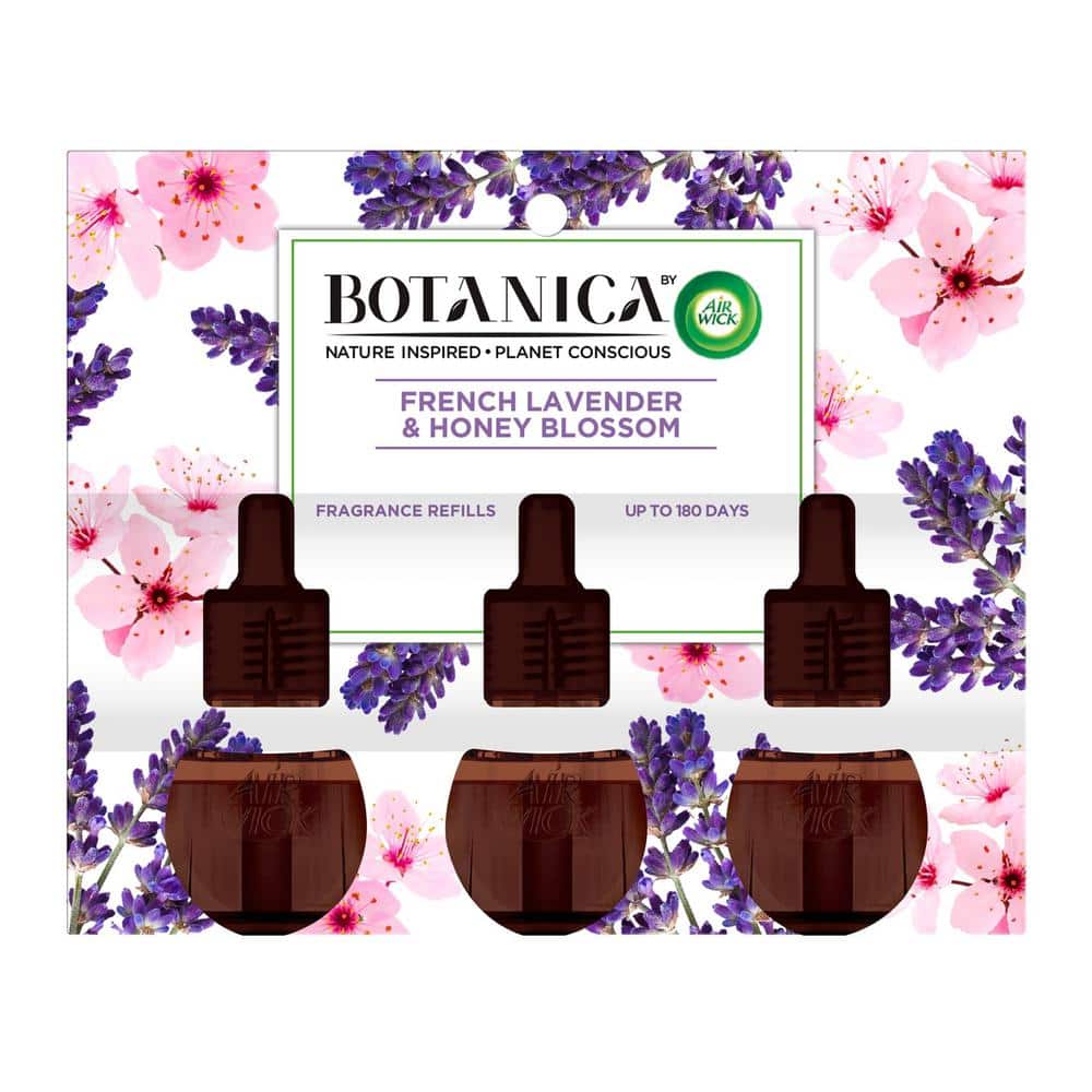 Air Wick Botanica 0.67oz. French Lavender and Honey Blossom Automatic Air Freshener Refill (3-Pack) 62338-00478