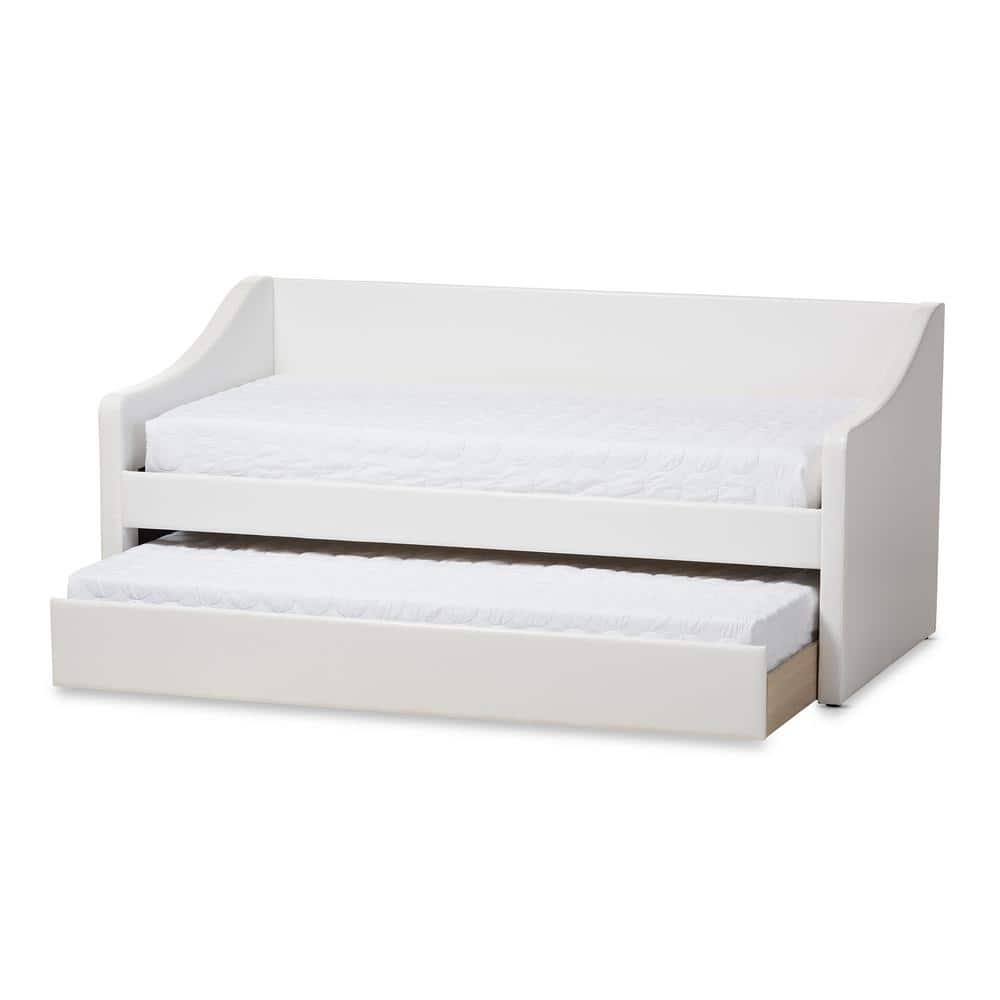 Barnstorm Contemporary Beige Fabric Upholstered Twin Size Daybed - thumbnail 3