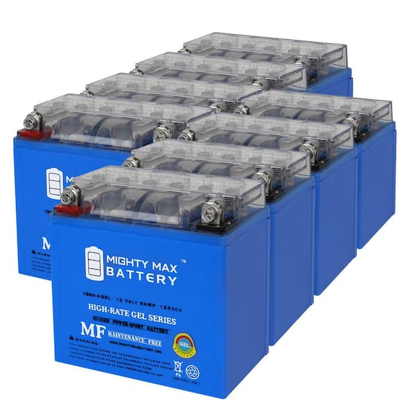 MIGHTY MAX BATTERY YB9A-A 12V 9AH GEL Replacement Battery compatible with Honda TRX125, ATC125M - 8 Pack