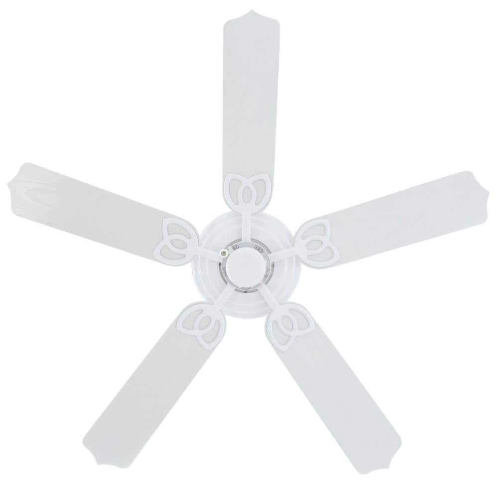 AirPro 52" White Outdoor Ceiling Fan with Lighting and Remote
