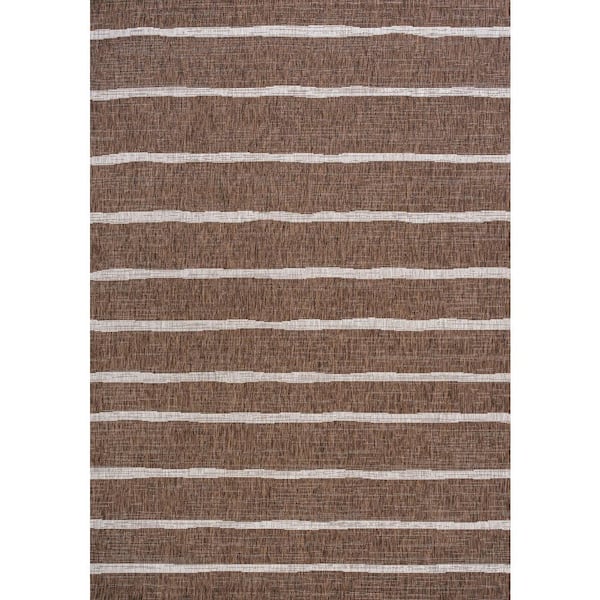 Colonia Berber Stripe Brown/Beige 3 ft. x 5 ft. Indoor/Outdoor Area Rug
