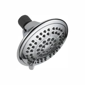 5-Spray Patterns 1.75 GPM 4.94 in. Wall Mount Fixed Shower Head in Chrome