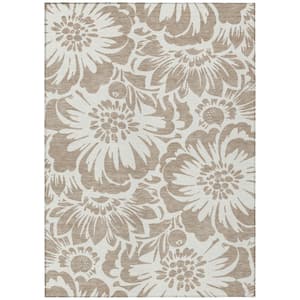 Chantille ACN551 Taupe 10 ft. x 14 ft. Machine Washable Indoor/Outdoor Geometric Area Rug
