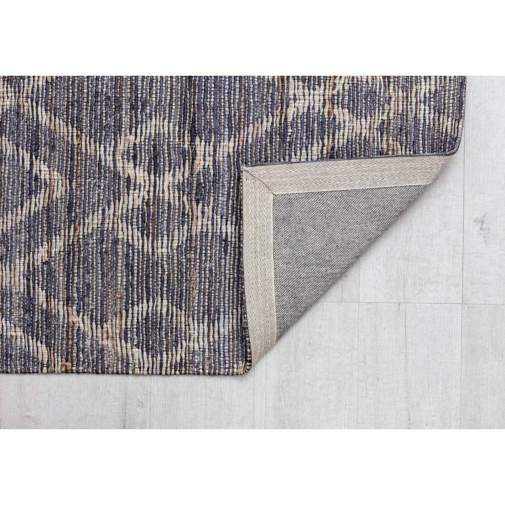 Handmade Blue and Cream Wool Diamond Pattern Area Rug 5' x 7'