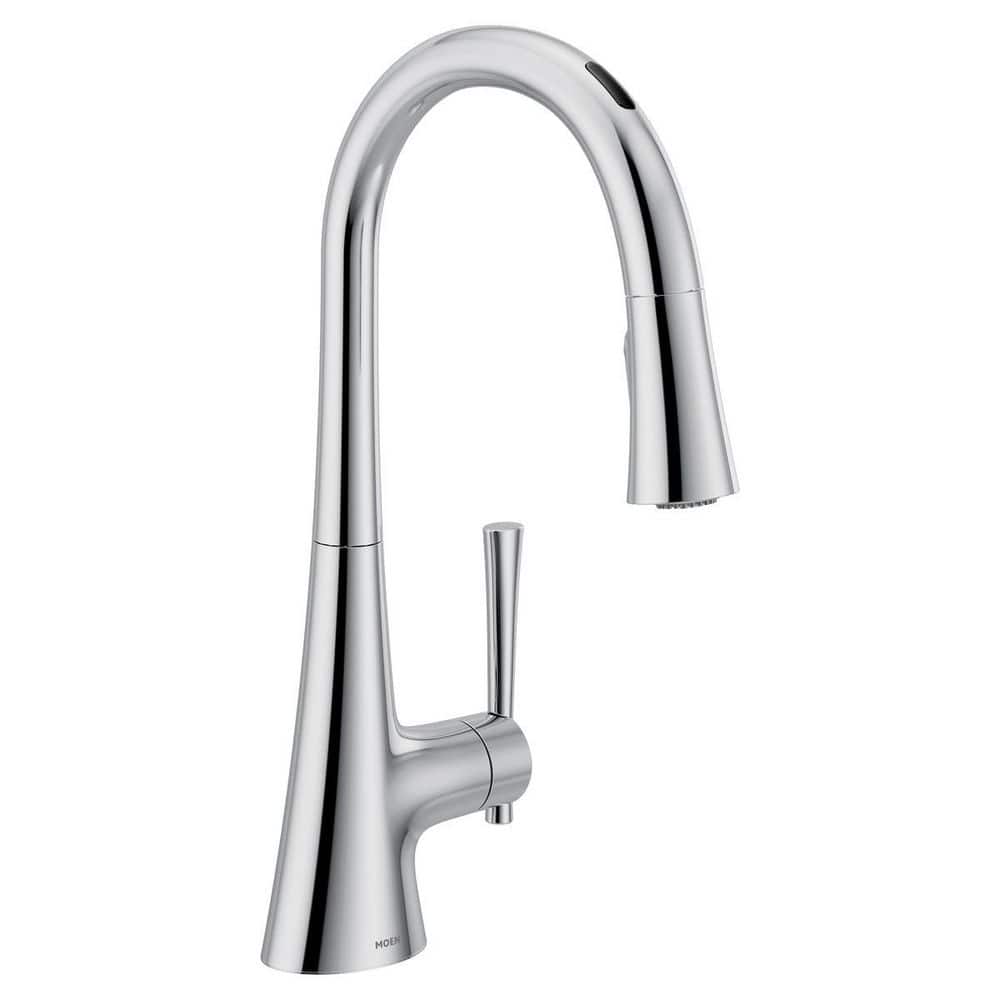 Kurv Chrome 16.38 in. H Pull Down Sprayer Kitchen Faucet with 100° Spout Swivel price history on PriceWatchPro