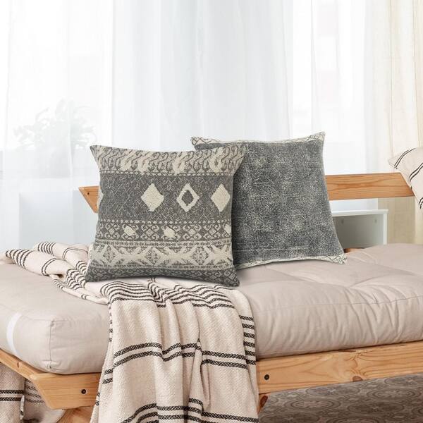 rustic cushions and throws