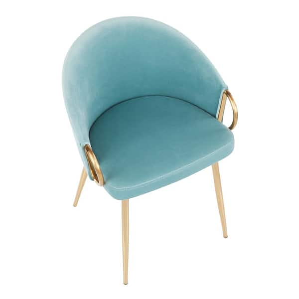 swell sea blue velvet chair