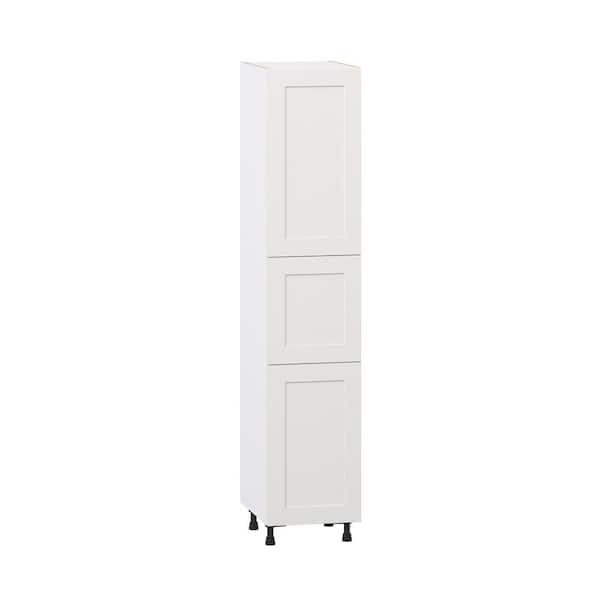 Roseland 18 in. W x 24 in. D x 89.5 in. H Assembled Shaker Pantry Kitchen Cabinet in Warm White