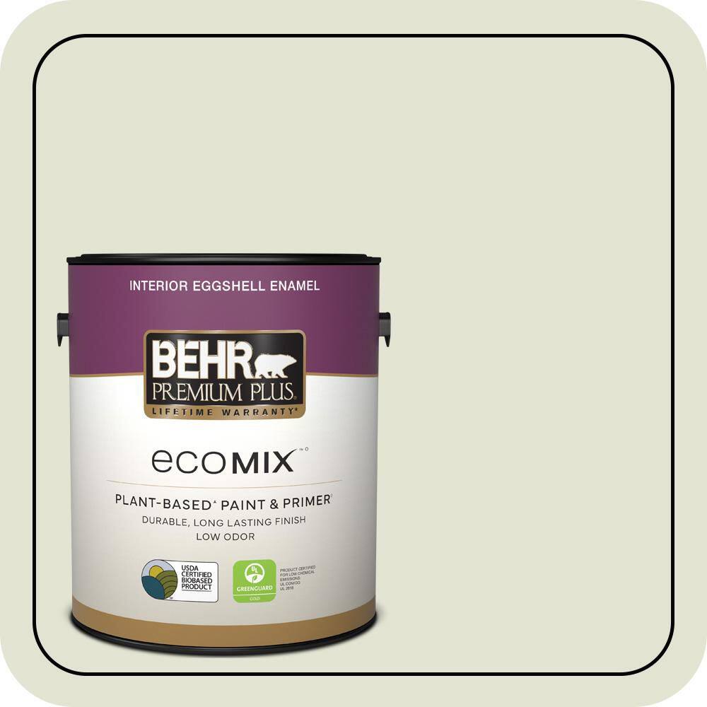 1 gal. #S360-1 Yoga Daze Eggshell Enamel EcoMix Plant-Based Interior Paint & Primer price history on PriceWatchPro