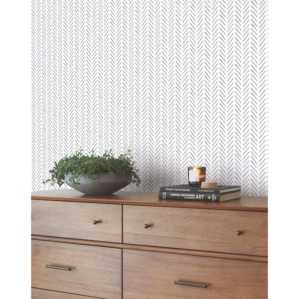 Navy Pick Up Sticks Non Woven Preium Paper Peel and Stick Matte Wallpaper Approximately 34.2 sq. ft