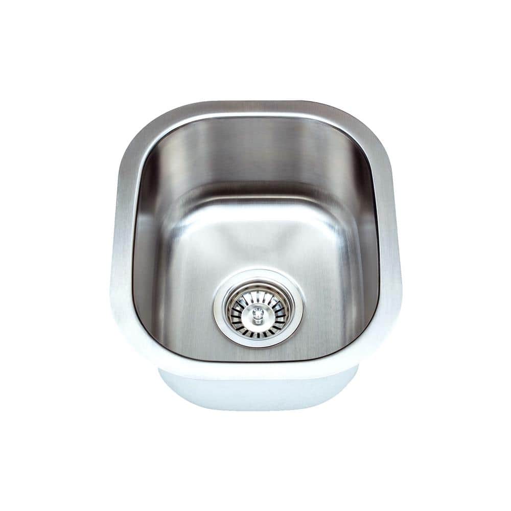 Premium 15'' Stainless Steel Undermount Single Bowl Bar Sink