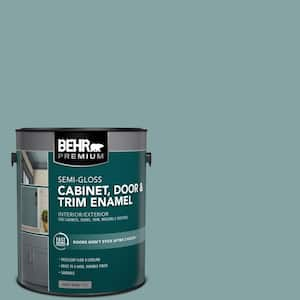 1 gal. #PPU13-08 Venus Teal Semi-Gloss Enamel Interior/Exterior Cabinet, Door & Trim Paint