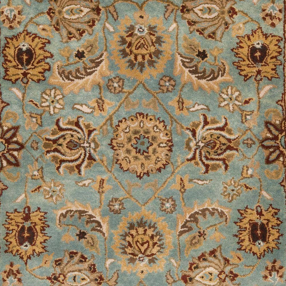 Heritage Blue and Gold Hand-Tufted Wool 6x9 Area Rug