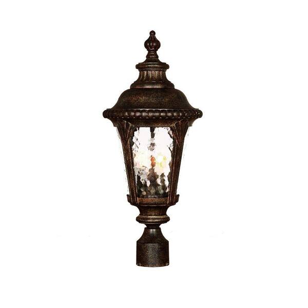 Acclaim Lighting Surrey Collection 3-Light Outdoor Black Coral Post Light Fixture