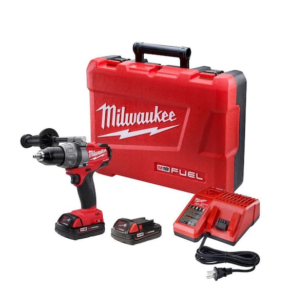 Milwaukee - M18 FUEL 18-Volt Lithium-Ion Brushless 1/2 in. Drill/Driver Compact Battery Kit