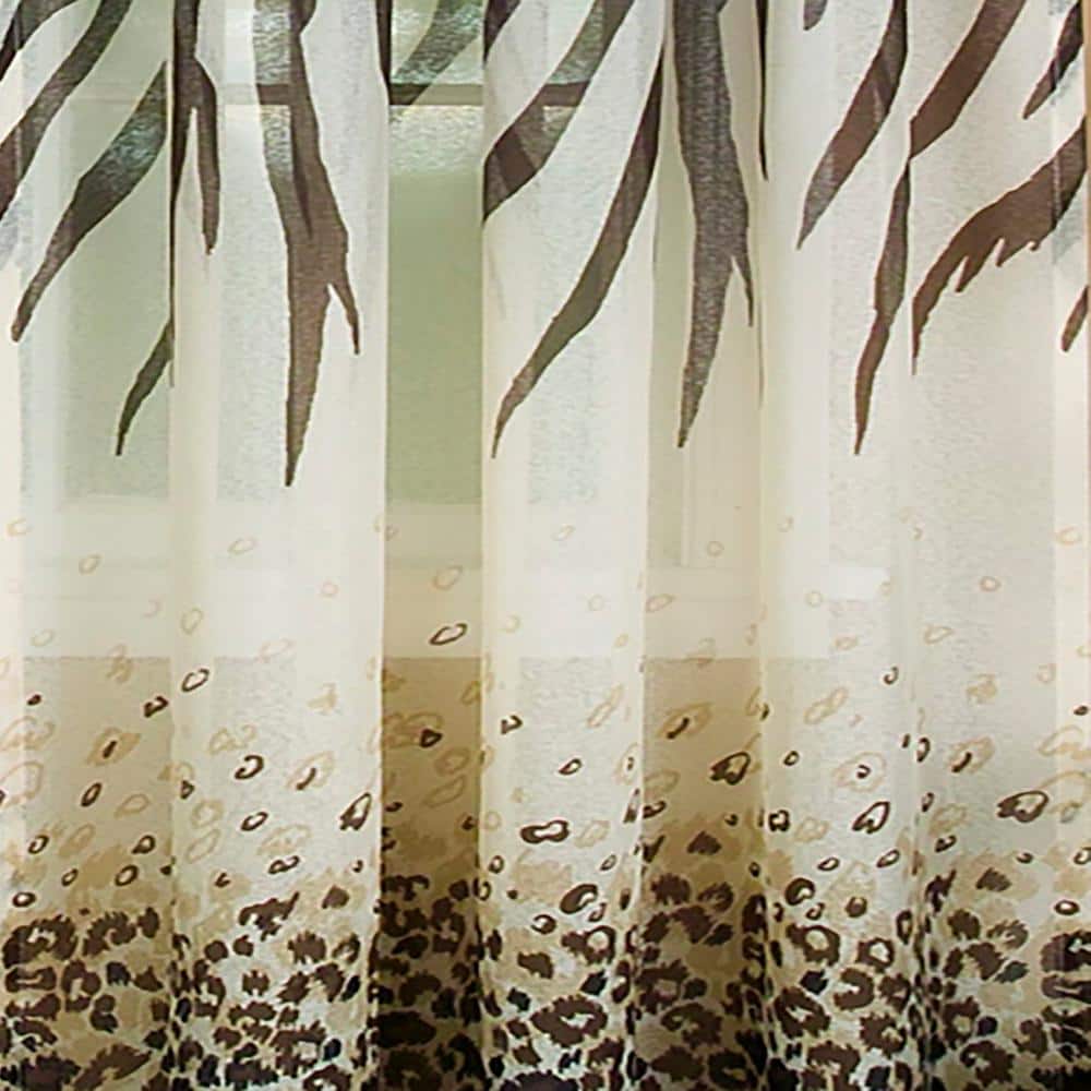 Kenya Black and White Animal Print Ground Length Drapes