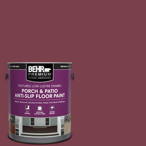 1 gal. #S-H-110 Wine Tasting Textured Low-Lustre Enamel Interior/Exterior Porch and Patio Anti-Slip Floor Paint