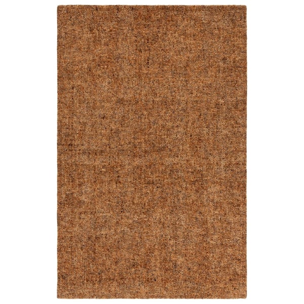 Gabbeh 4 ft. x 6 ft. Gold/Brown Solid Area Rug