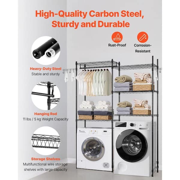 SKYSHALO Storage Racks above Washer and Dryer, Dual Row Space